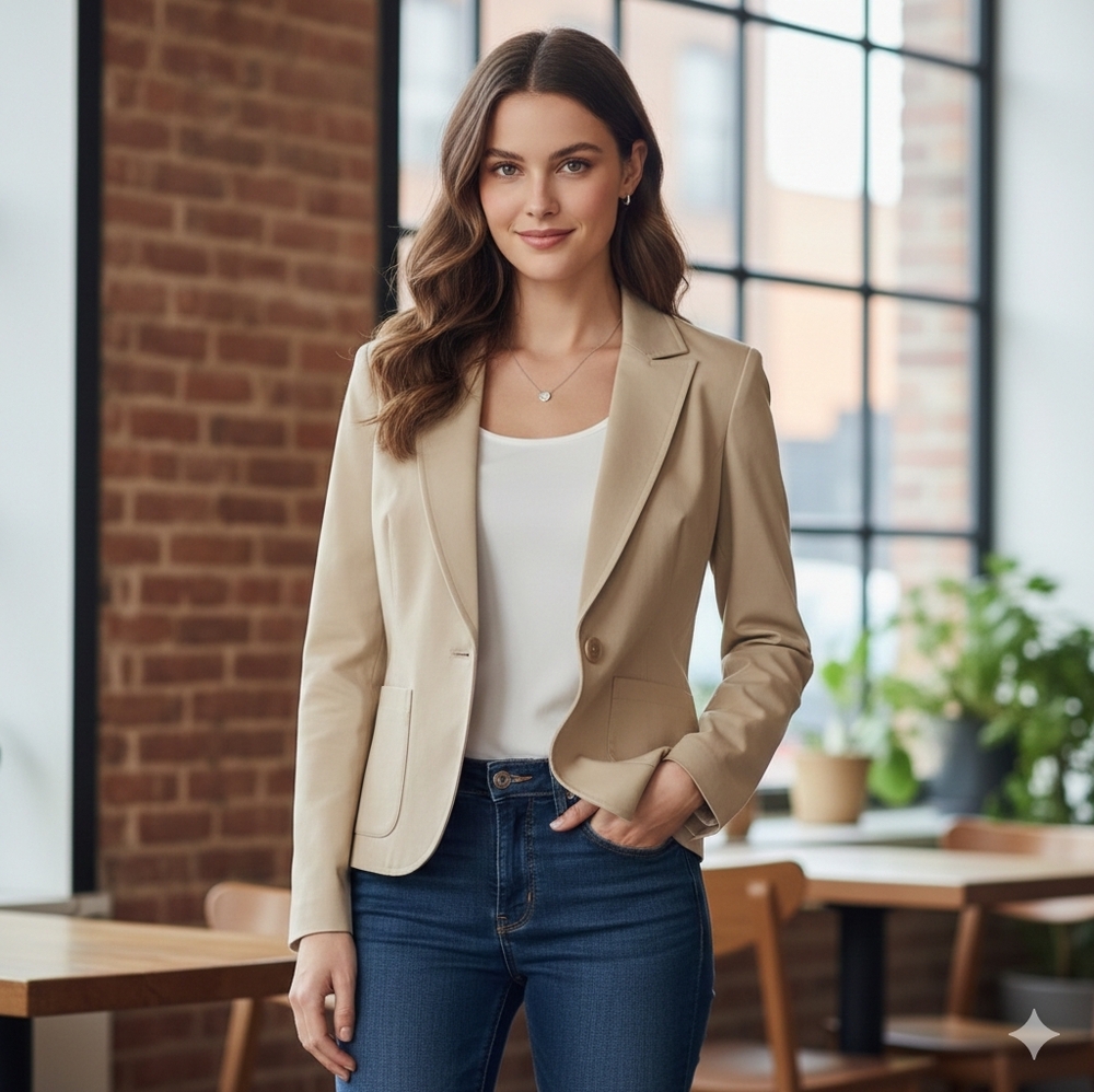 Cynthia Rowley Women's Cream Blazer